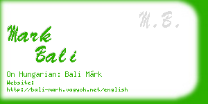 mark bali business card